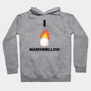 Whimsical Delight: I Marshmallow, Marshmallow Bliss Bakery, Cute and Fluffy Marshmallow Magic Hoodie